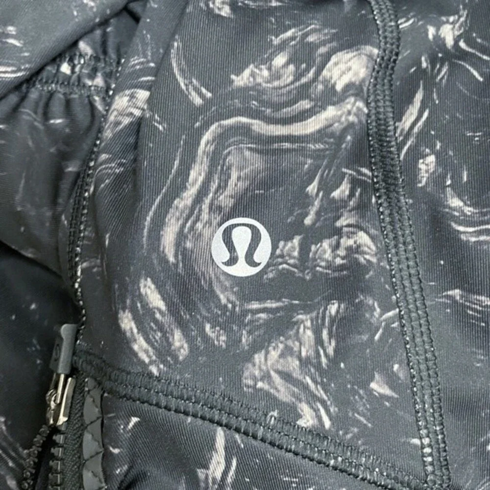 Lululemon Runday Crop Full-On Luxtreme Arsenal Ambient Grey Black Women’s Size 6